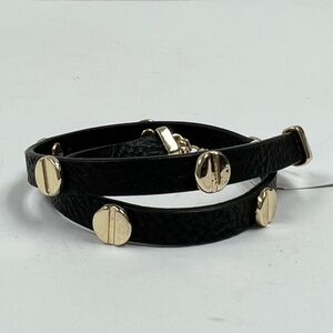 French Connection Leather double Wrap Bracelet NWT